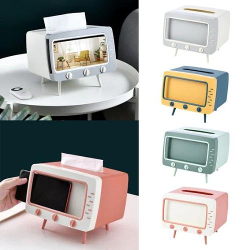 TV Tissue Box Phone Holder