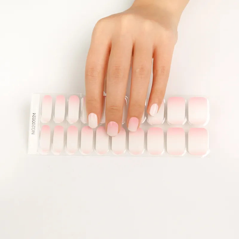 Gel Nail Wraps with UV Lamp Set